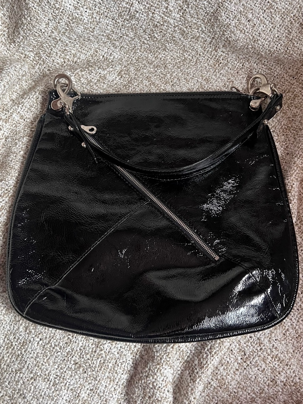 Christopher Kon Black Patent Leather Shoulder Bag - Women